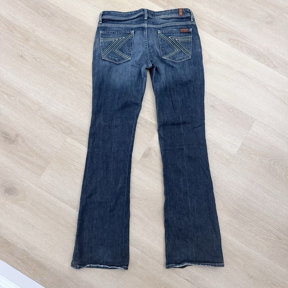 VTG 90s Y2K 7 For All Mankind Flynt Low Rise Bootcut Jeans USA W30 L33 7FAM Auth - Picture 4 of 13